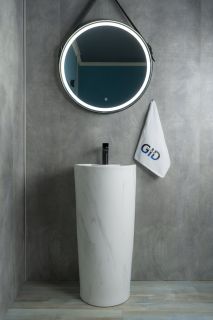 Раковина Gid Nb131ws 81111 накладная под камень матовый 40x40x84